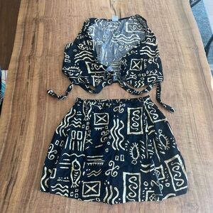 Vintage two piece set with shorts